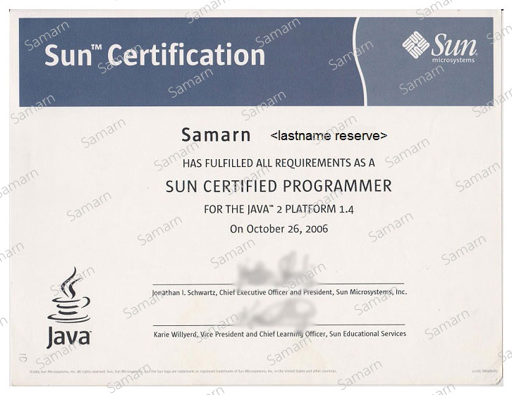 Sun Certified Java Programmer