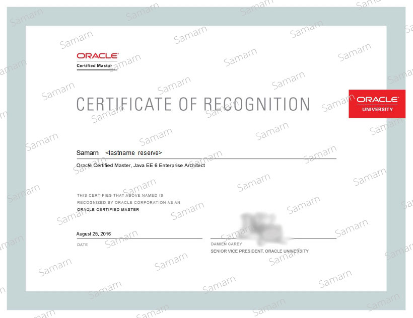 Oracle Certified Master